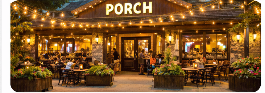 Porch restaurant exterior